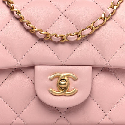Chanel Lambskin Quilted Mini Flap Light Pink 7 of 10