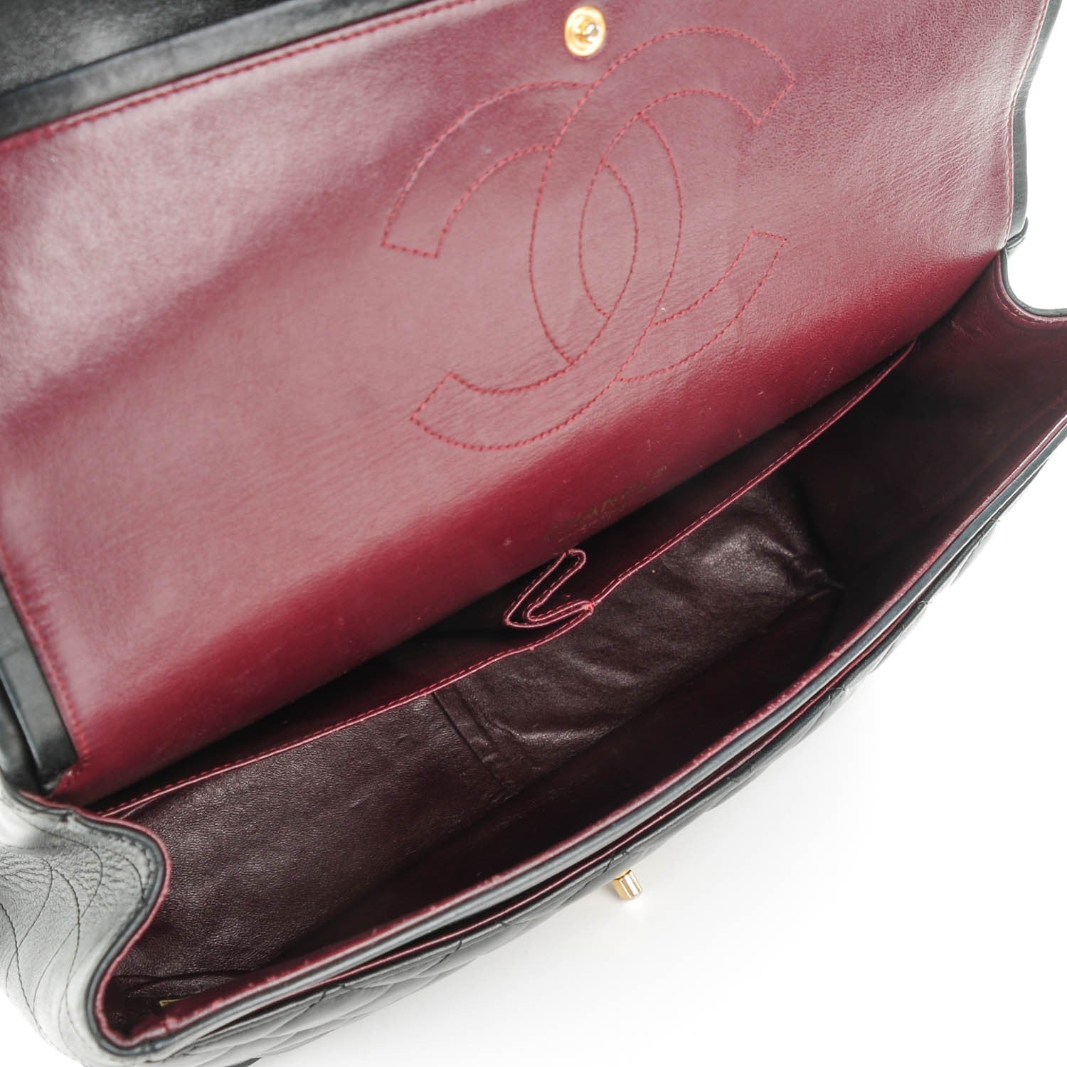 Chanel Lambskin Quilted Maxi Double Flap Black 5 of 11