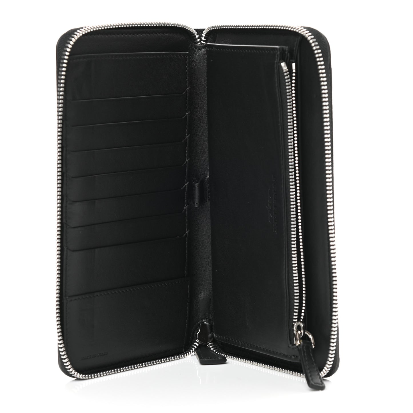 Trench Calfskin Splash Continental Wallet Black
