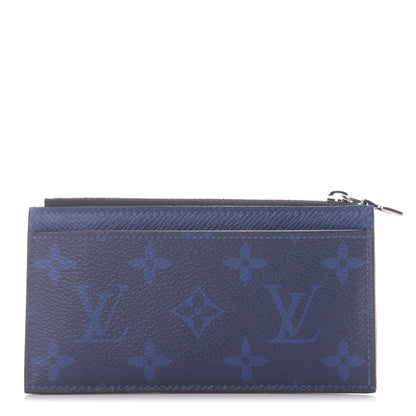 Louis Vuitton Monogram Taiga Coin Card Holder Cobalt 1 of 10