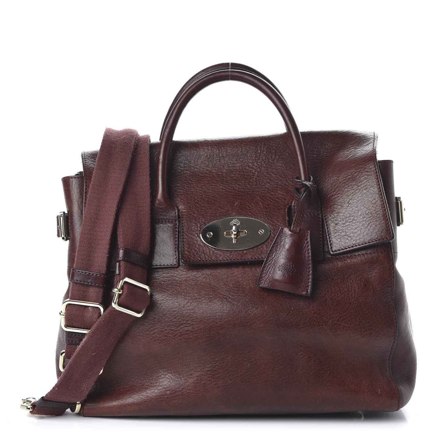 Natural Leather Cara Delevigne Convertible Satchel Oxblood
