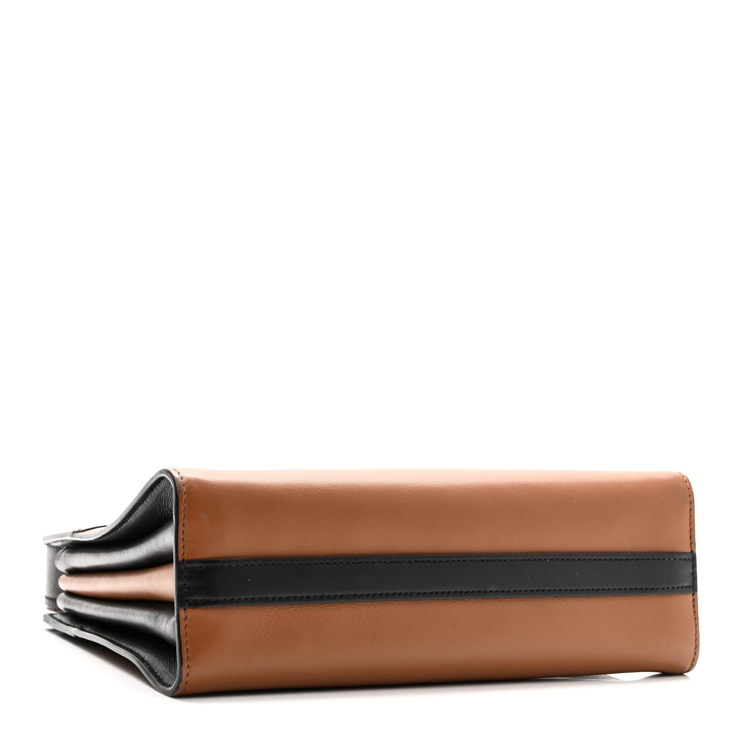 City Calf Esplanade Shoulder Bag  Caramel Black