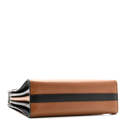 Prada City Calf Esplanade Shoulder Bag  Caramel Black 4 of 9