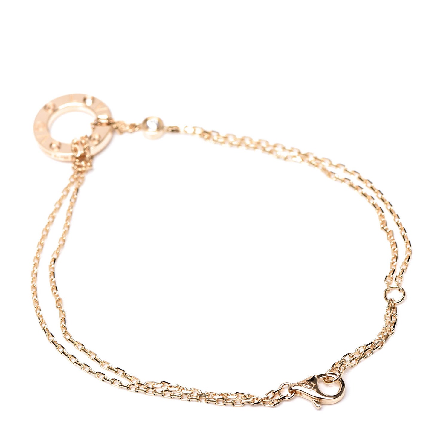 18K Yellow Gold Diamond LOVE Bracelet