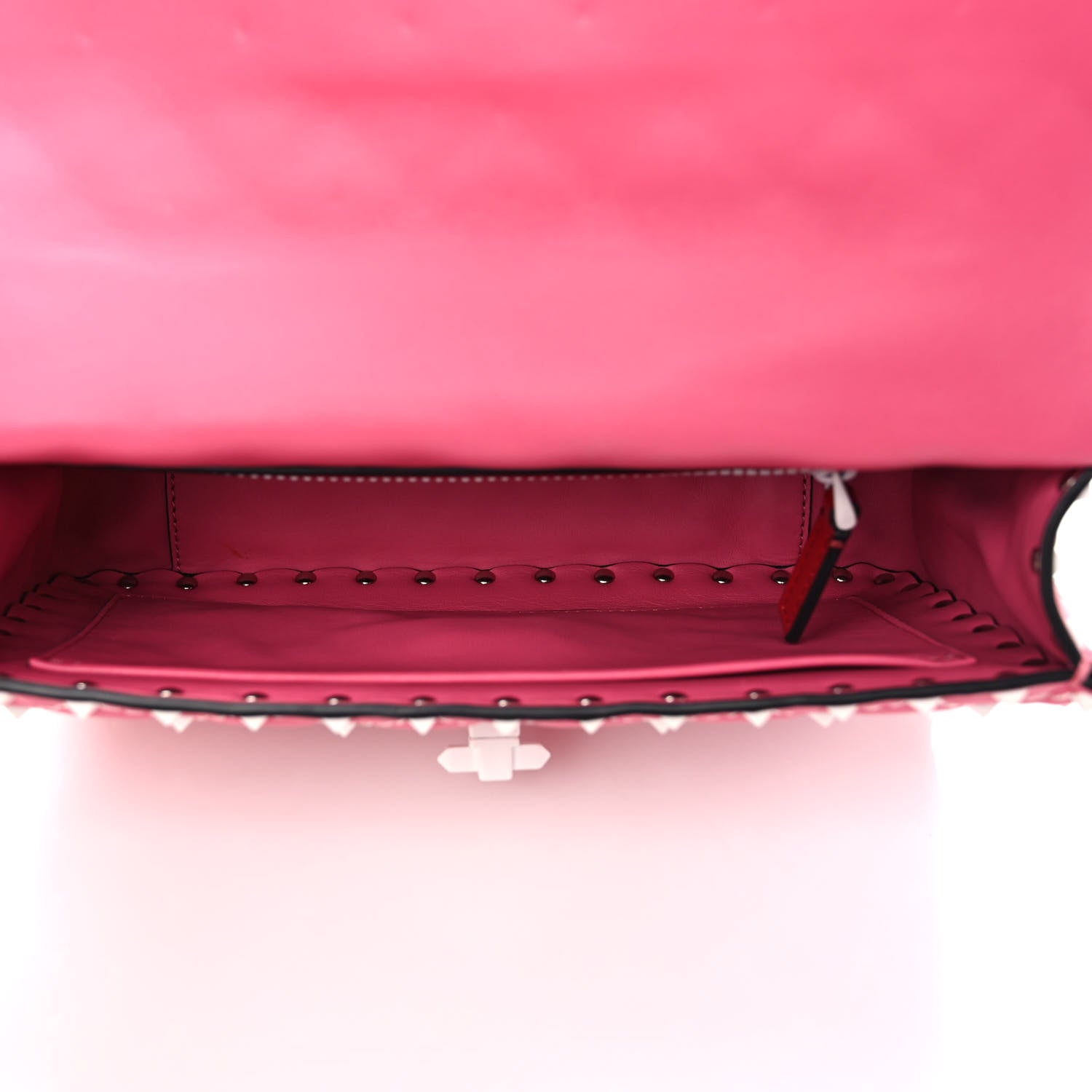 Valentino Garavani Lambskin Medium Free Rockstud Spike Shoulder Bag Shadow Pink 5 of 8