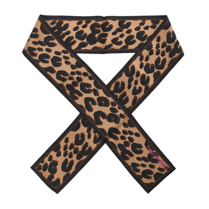 Louis Vuitton Silk Leopard Bandeau Scarf Marron 1 of 3