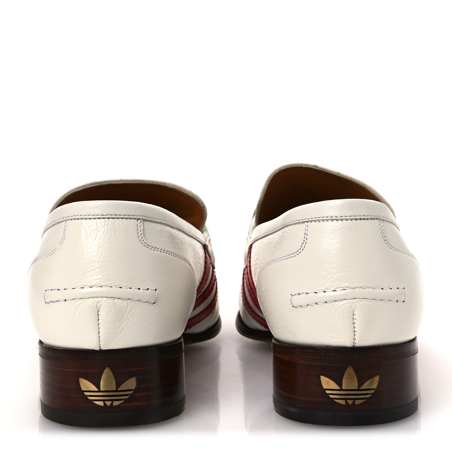 Gucci X ADIDAS Goatskin Web Mens Horsebit Loafers 9 White 6 of 12