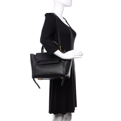 Celine Grained Calfskin Mini Belt Bag Black 2 of 11