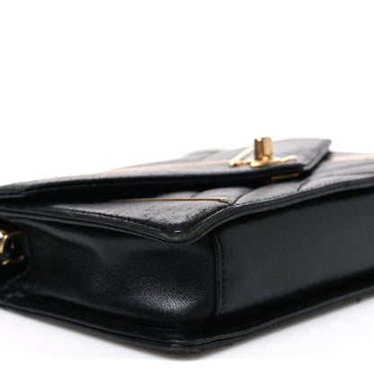 Chanel Lambskin Reversed Chevron Quilted Flap Black 9 of 11