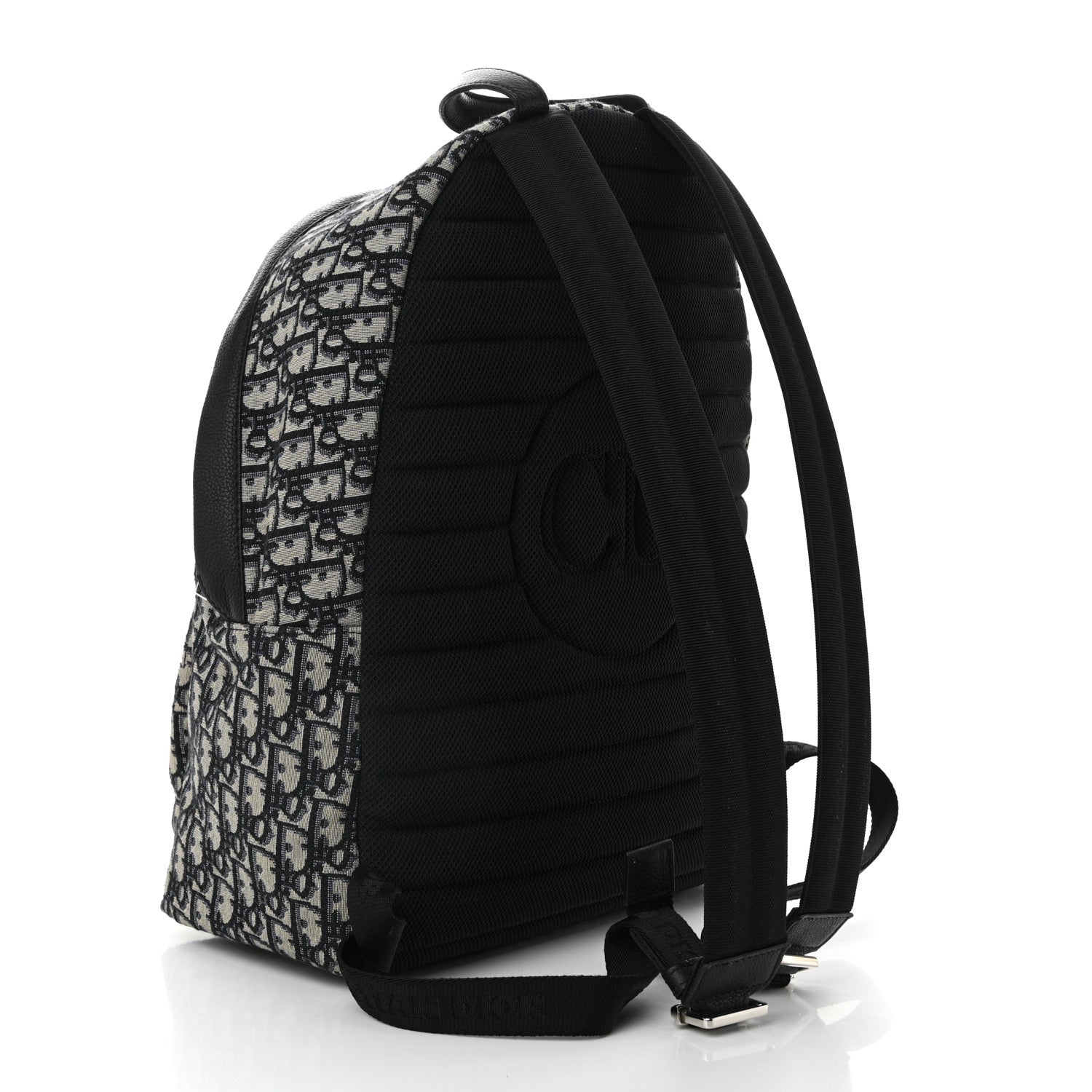 Christian Dior Oblique Calfskin Rider Backpack Beige Black 3 of 10