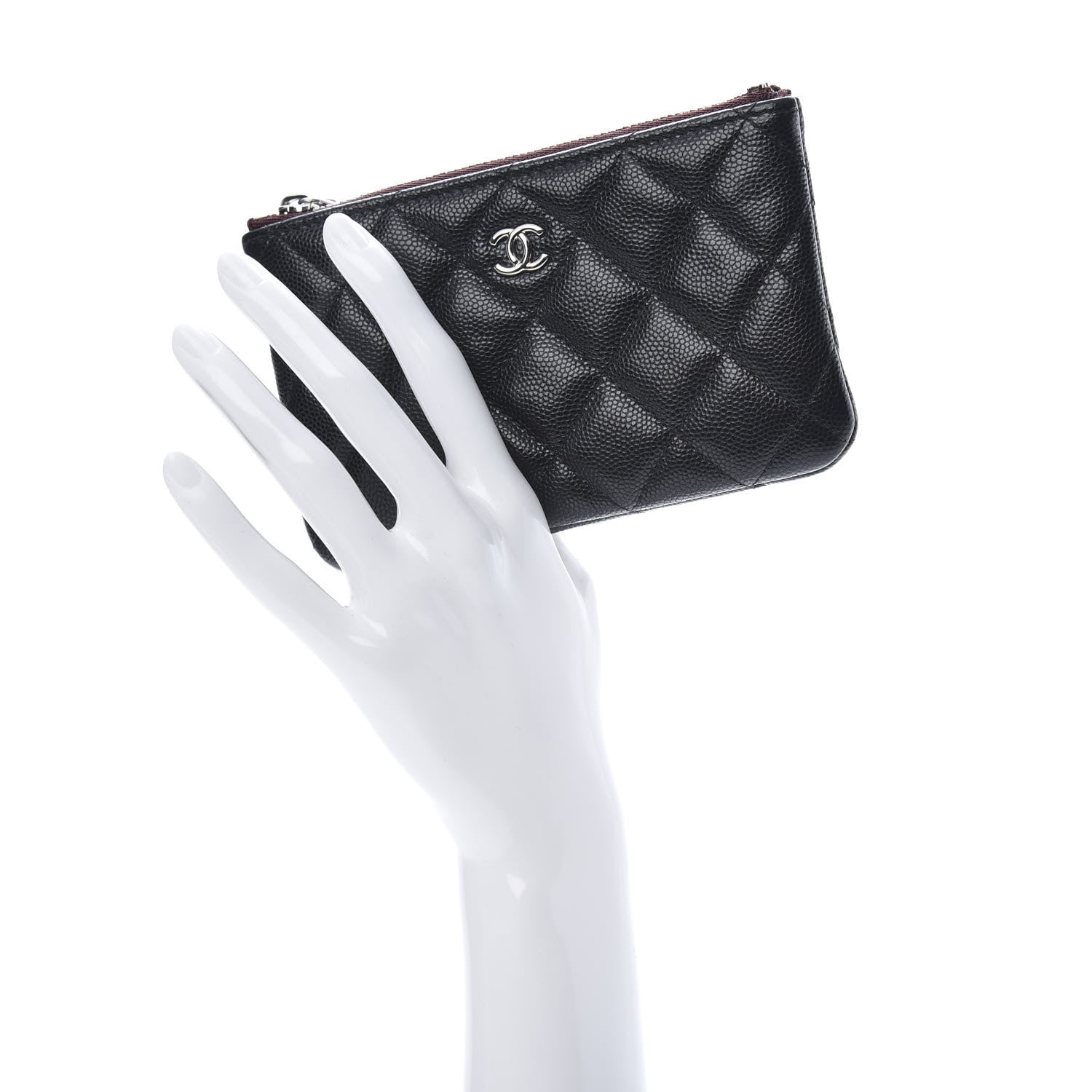 Chanel Caviar Quilted Small Cosmetic Case Black 2 of 8