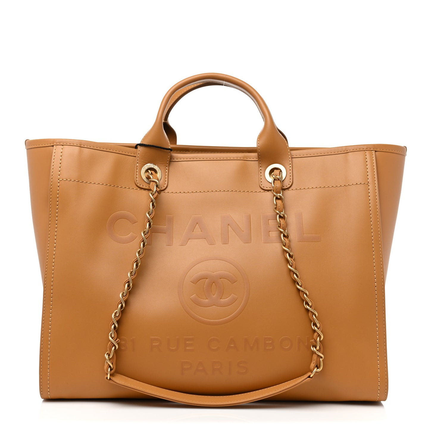 Calfskin Medium Deauville Tote Brown