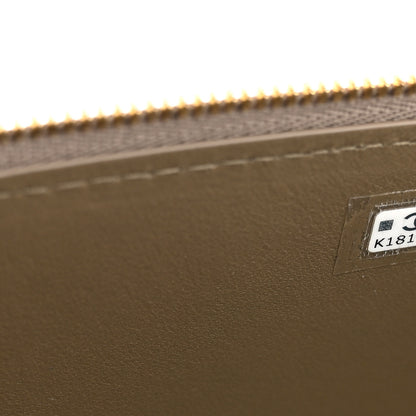 Chanel Calfskin Lizard Embossed Top Handle Vanity With Chain Dark Khaki 7 of 12