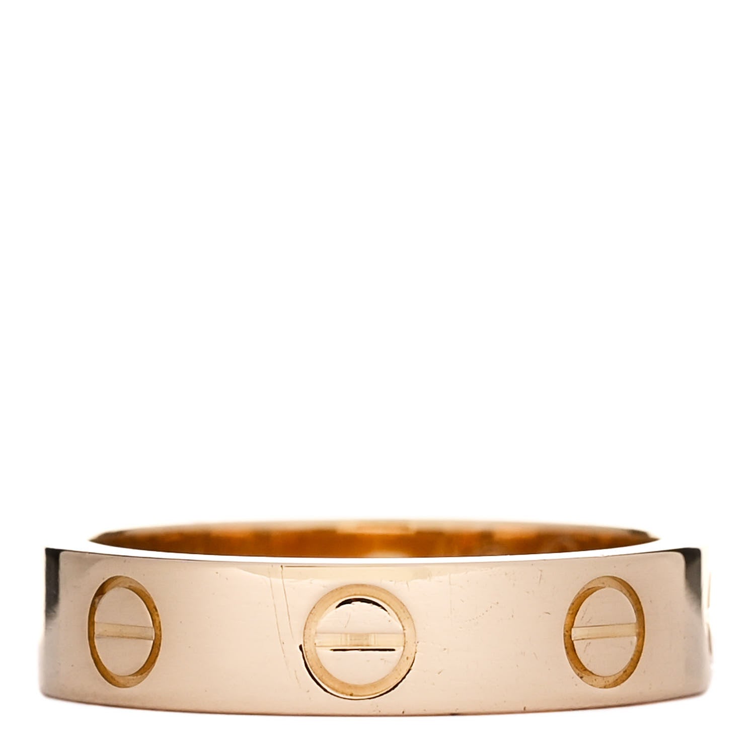 Cartier 18K Yellow Gold Diamond 4mm LOVE Wedding Band Ring 47 4 3 of 6