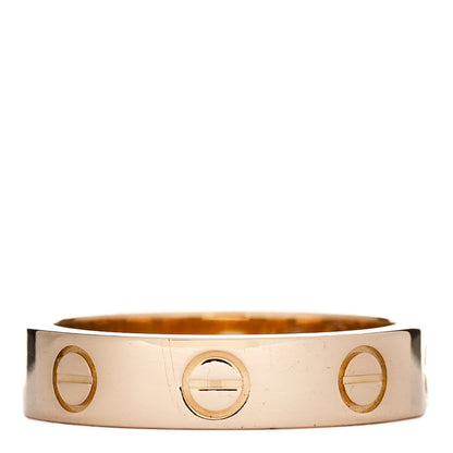 Cartier 18K Yellow Gold Diamond 4mm LOVE Wedding Band Ring 47 4 3 of 6
