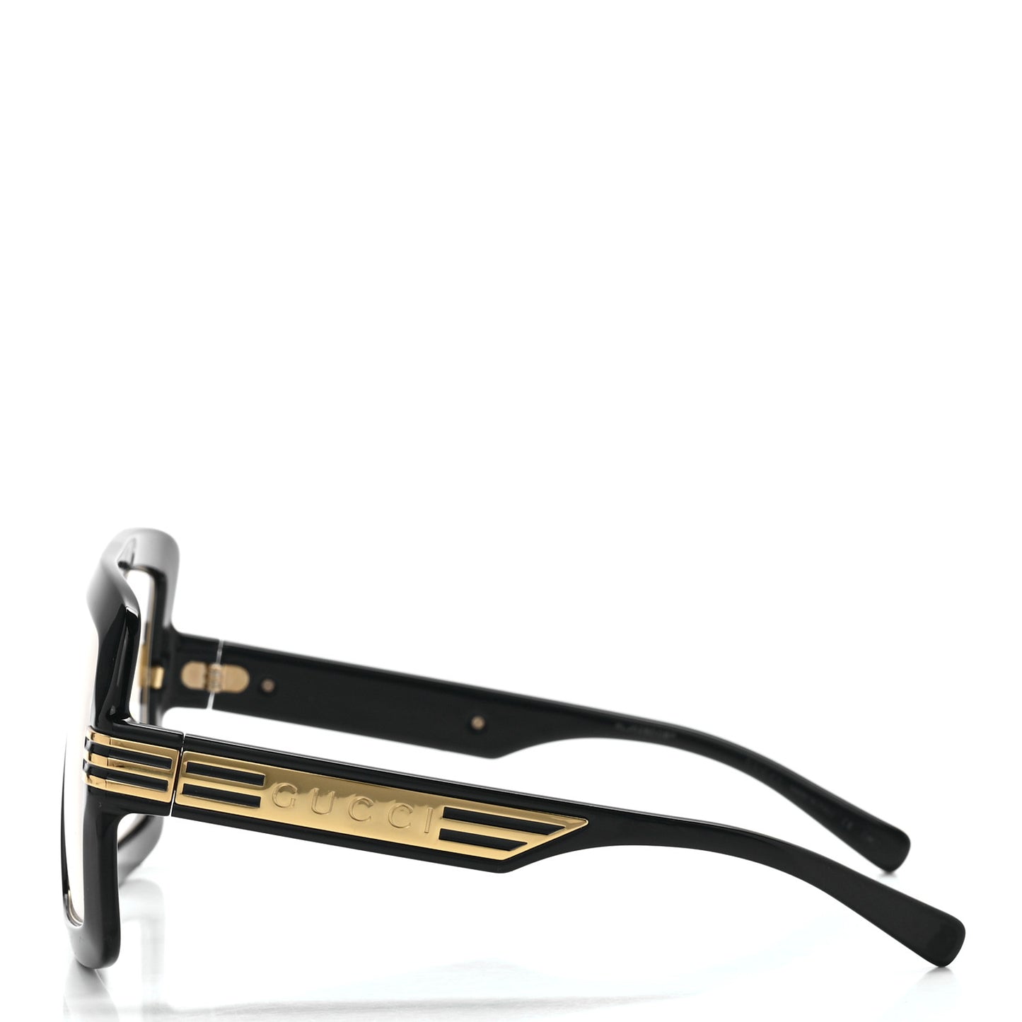 Acetate Shield GG0900S Sunglasses Black Transparent