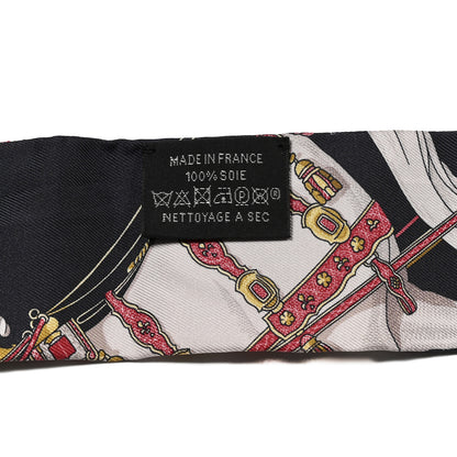 Hermes Silk Grand Apparat Twilly Anthracite Bordeaux 3 of 4