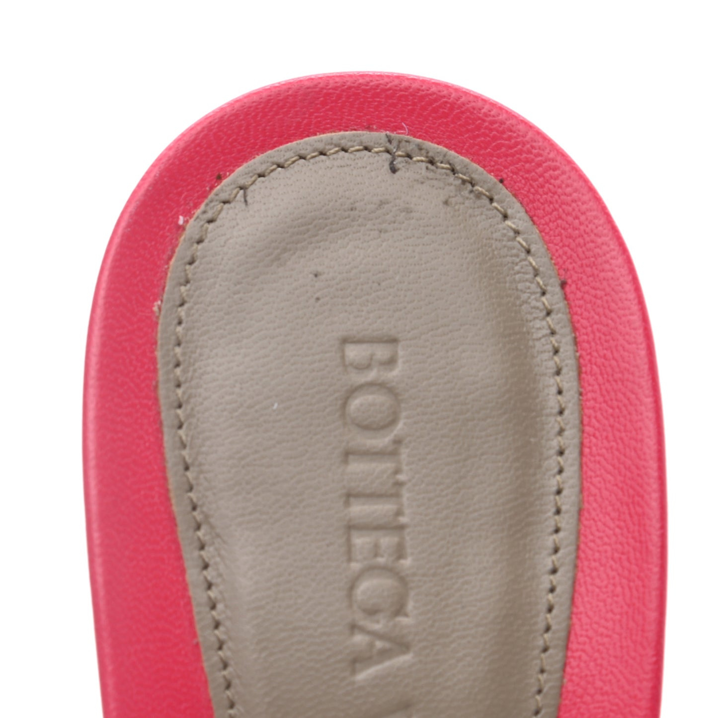 Lambskin Stretch Mule Sandals 37.5 Lollipop