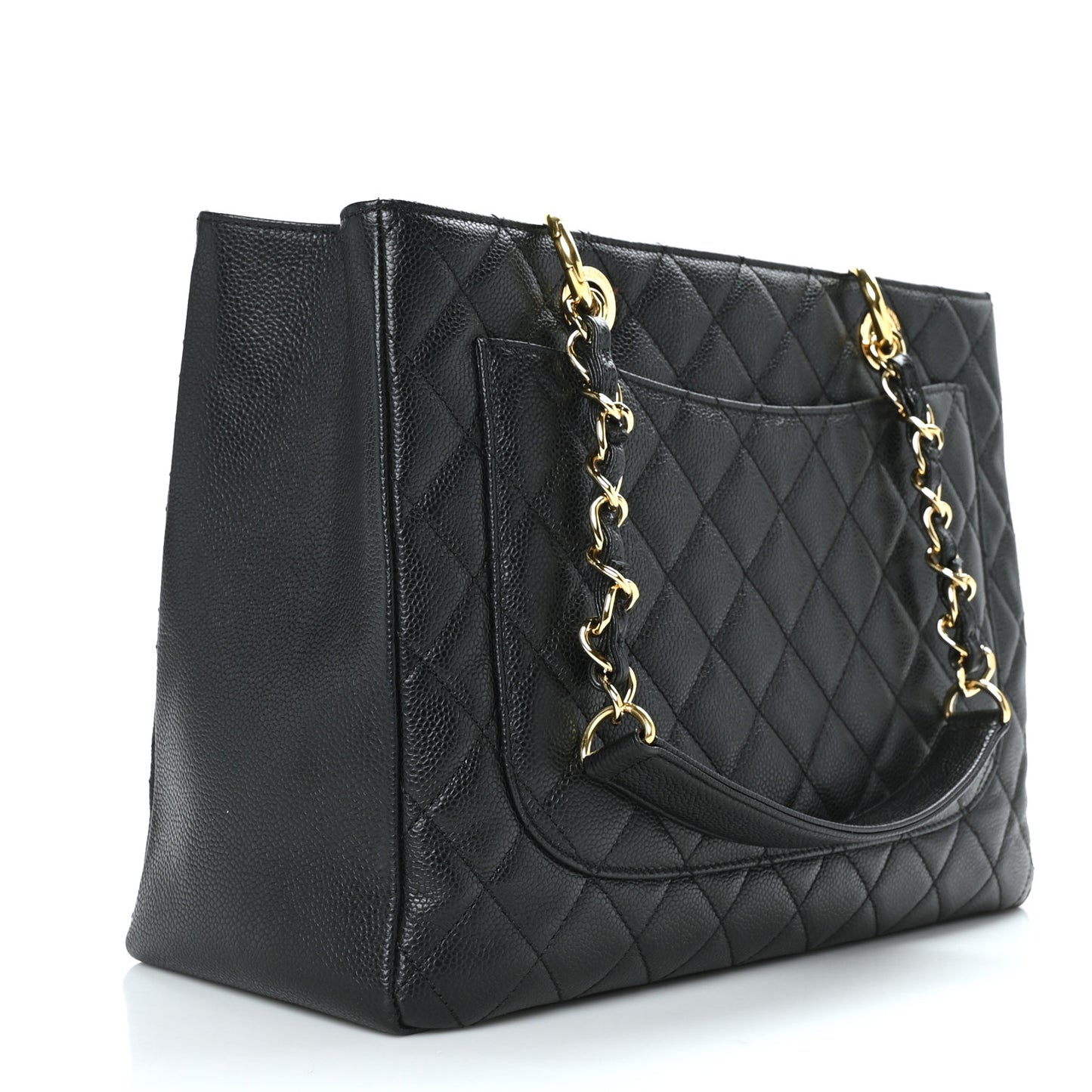 Caviar Quilted Grand Shopping Tote GST Black