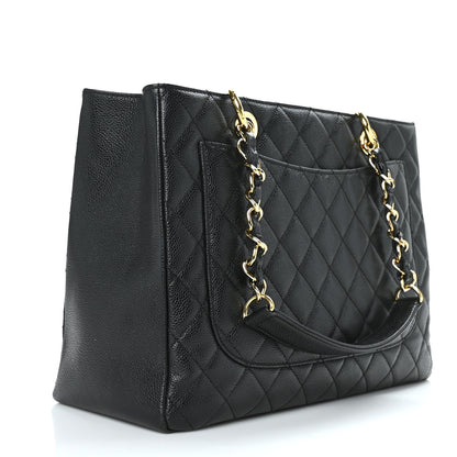 Chanel Caviar Quilted Grand Shopping Tote GST Black 3 of 10