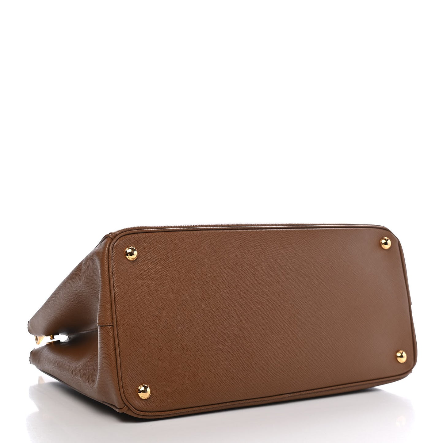 Saffiano Lux Large Galleria Double Zip Tote Caramel