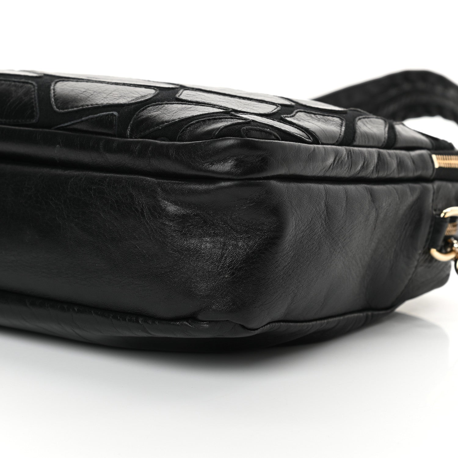 Chanel Lambskin Jersey Scales Camera Case Black 10 of 13