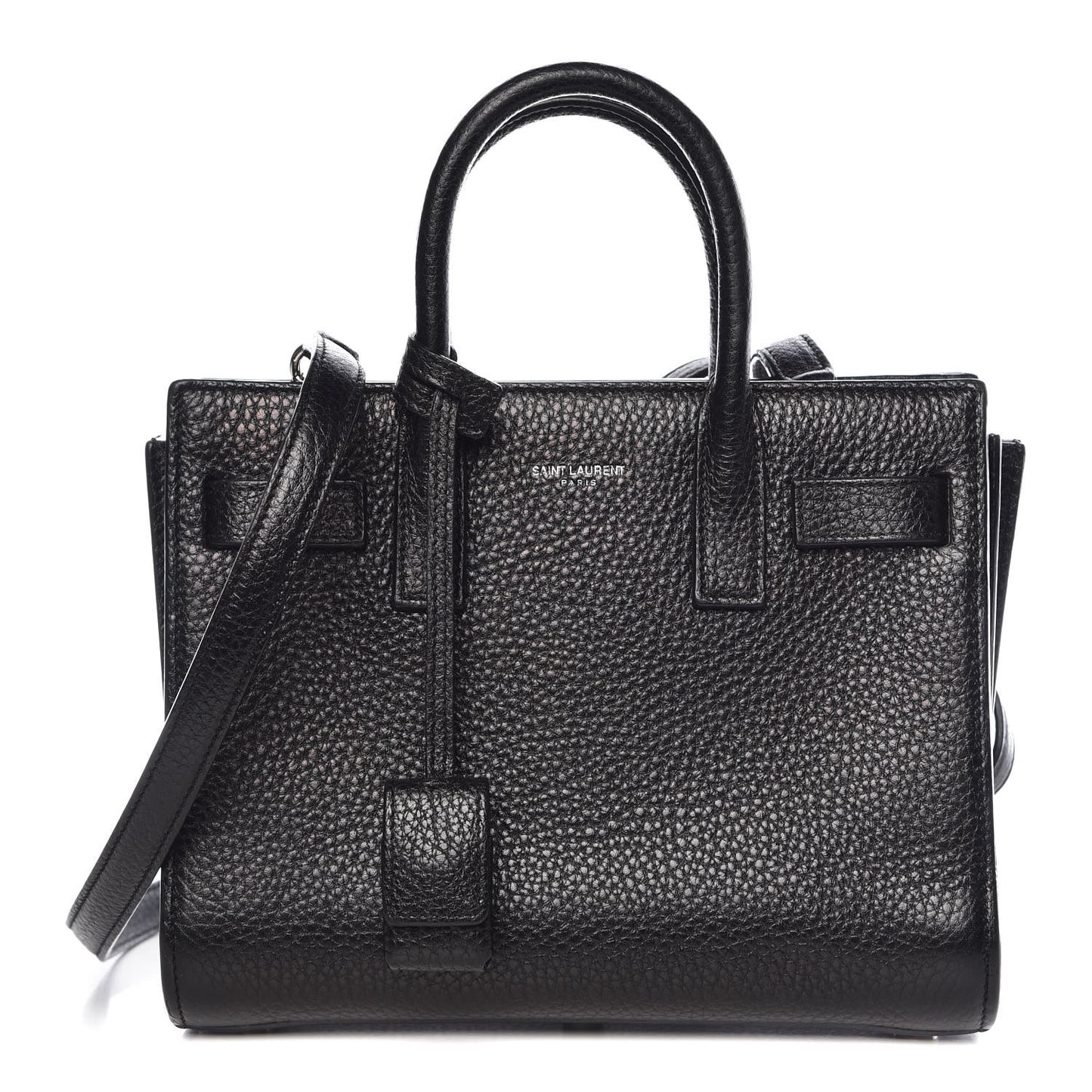Grained Calfskin Nano Sac De Jour Black
