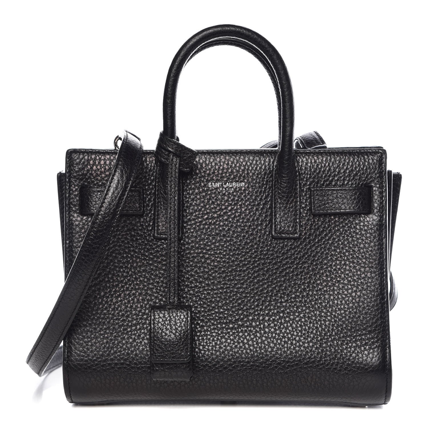 Saint Laurent Grained Calfskin Nano Sac De Jour Black 1 of 16