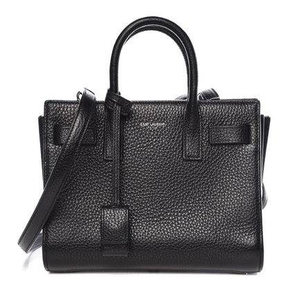 Saint Laurent Grained Calfskin Nano Sac De Jour Black 1 of 16