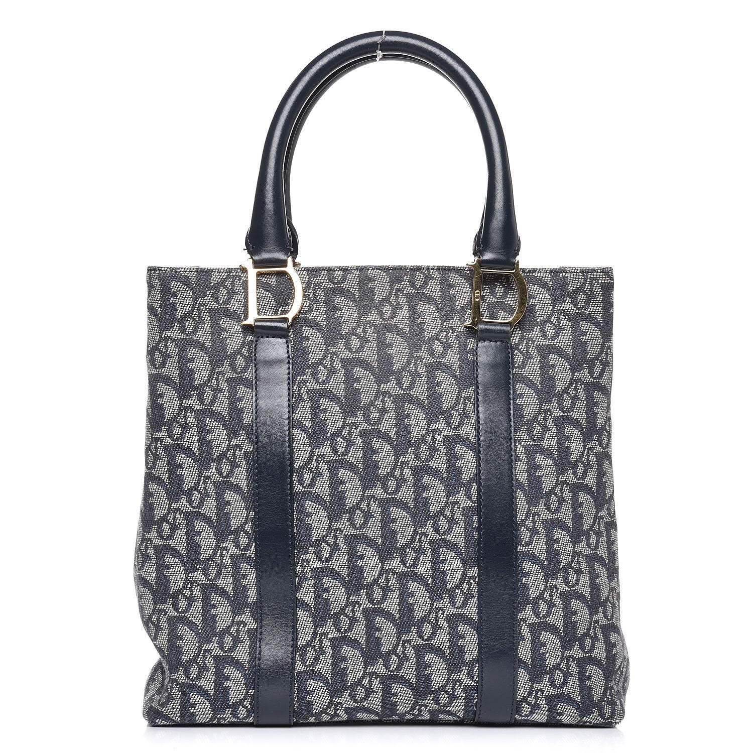 Christian Dior Monogram Tote Navy Blue 1 of 7