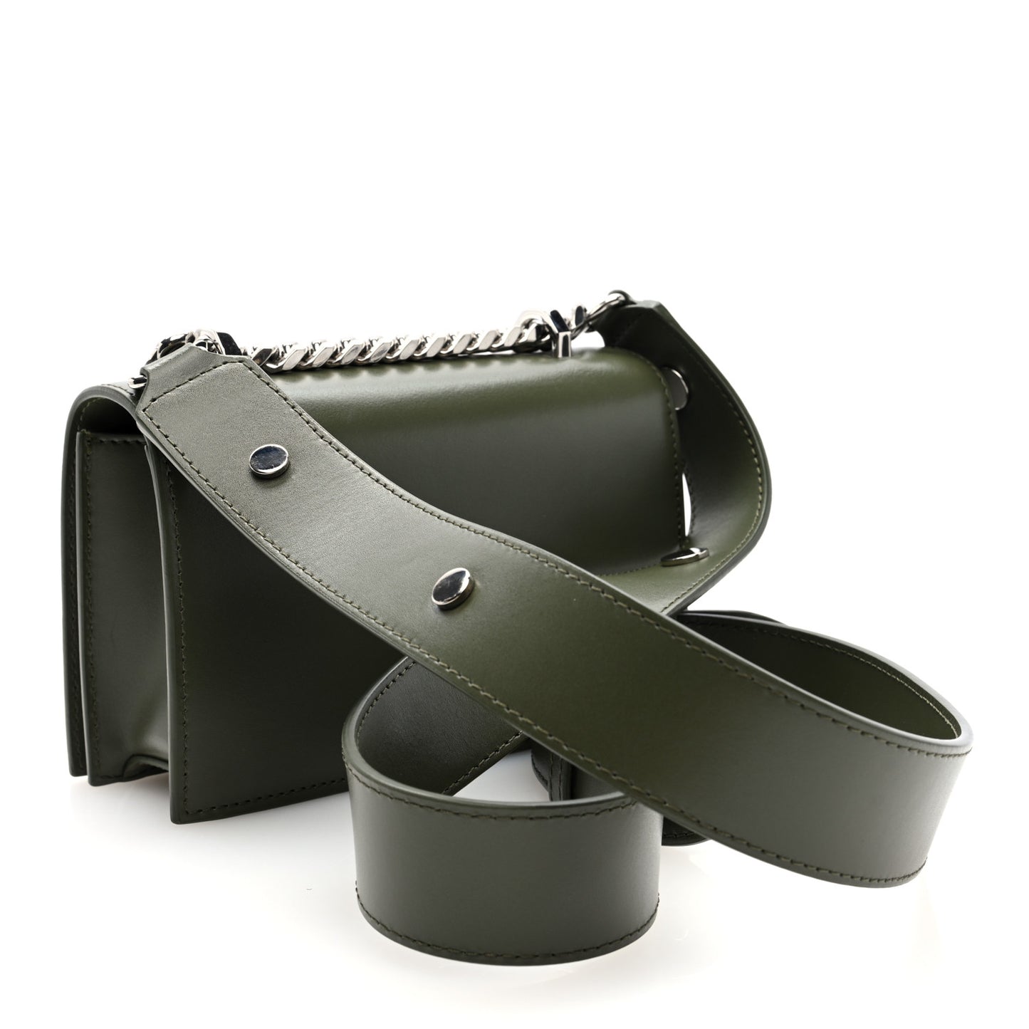 Calfskin Knuckle Crossbody Green