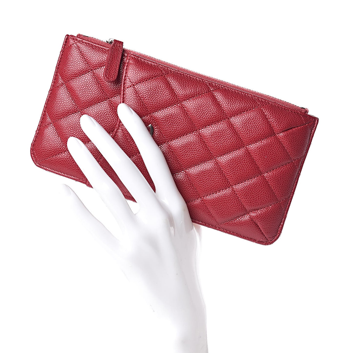 Caviar Quilted Classic iPhone Pouch Pink