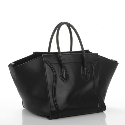 Celine Supple Calfskin Medium Phantom Luggage Black 3 of 7