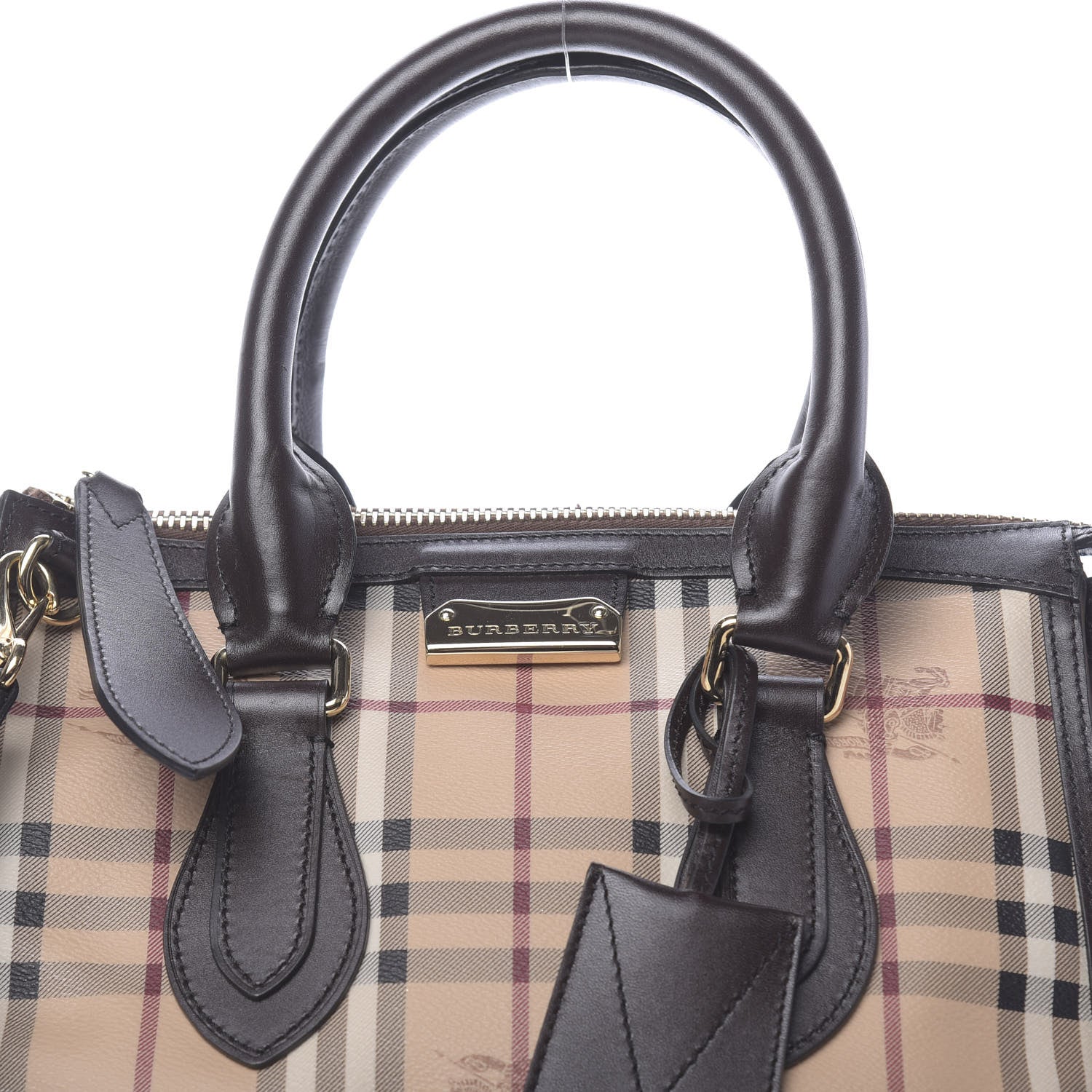 Burberry Haymarket Check Small Gladstone Chocolate 9 of 11