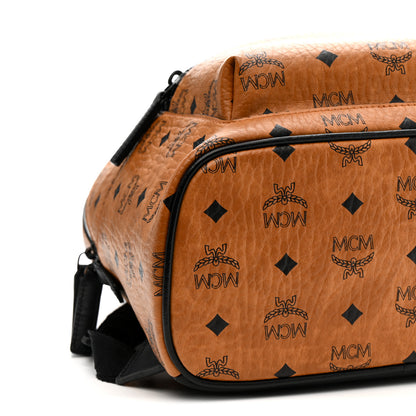 MCM Visetos Small Stark Backpack Cognac Black 18 of 20