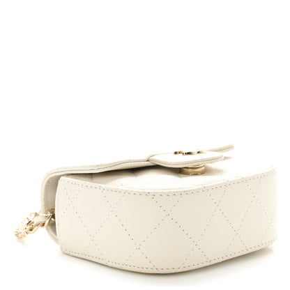 Chanel Caviar Quilted Mini Clutch With Chain White 4 of 12