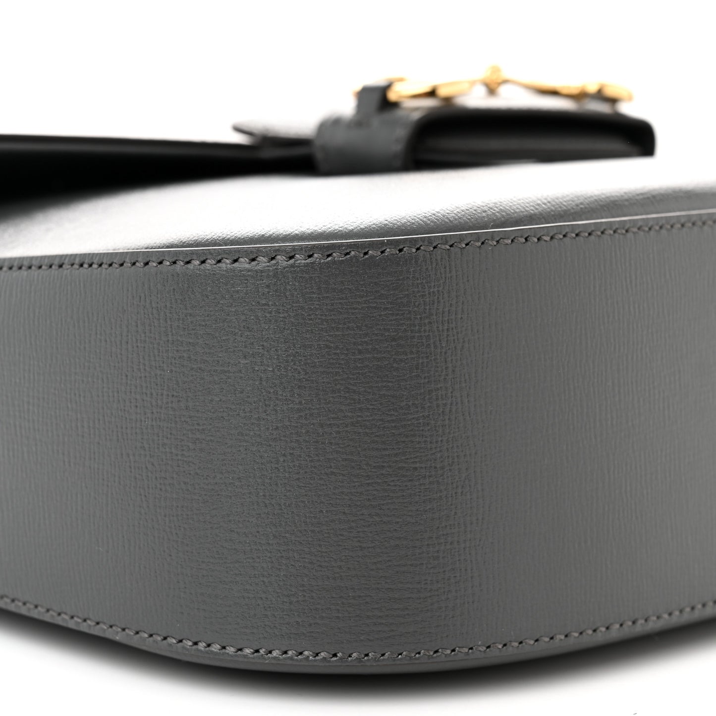 Azalea Calfskin Web Horsebit 1955 Shoulder Bag Graphite Grey