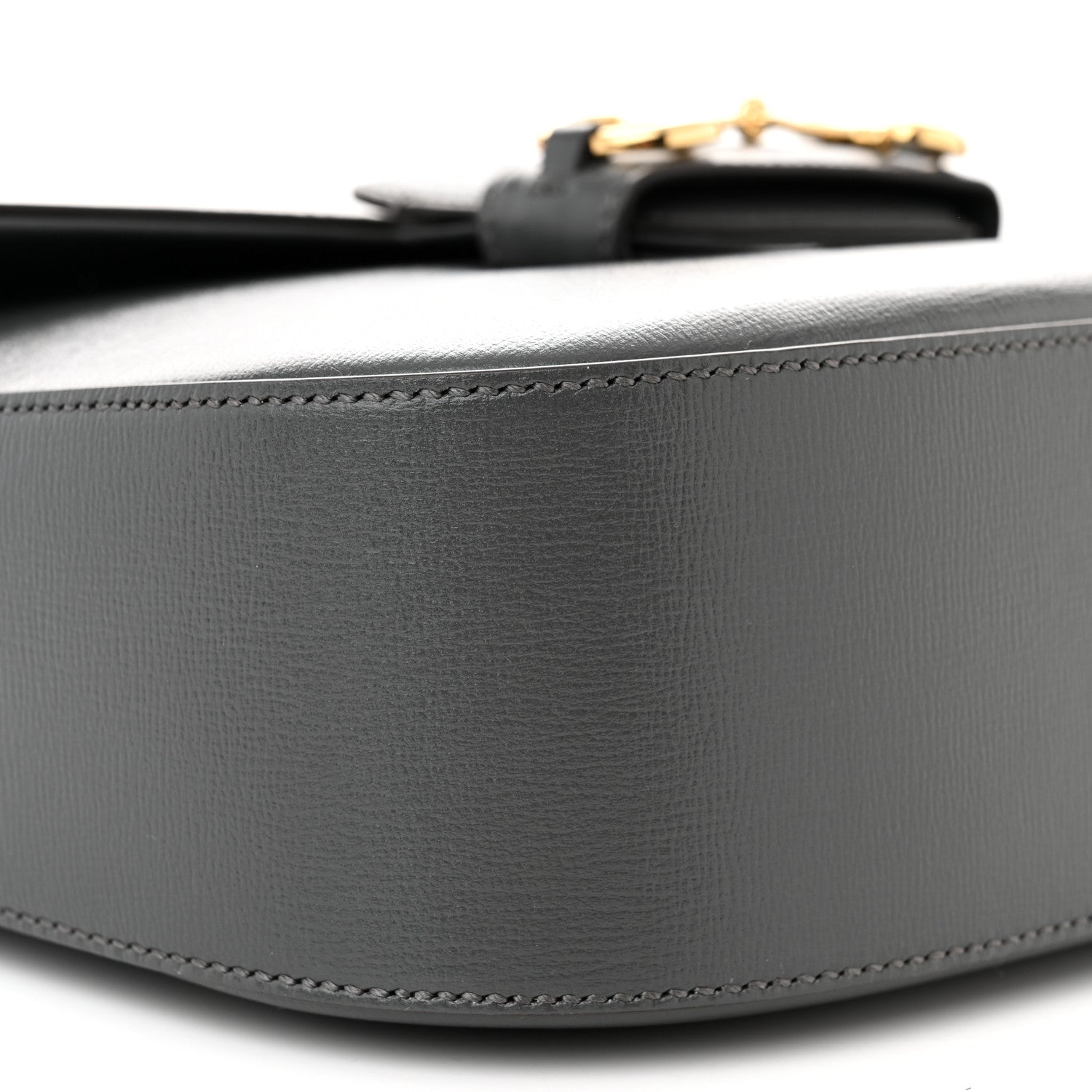 Gucci Azalea Calfskin Web Horsebit 1955 Shoulder Bag Graphite Grey 6 of 10