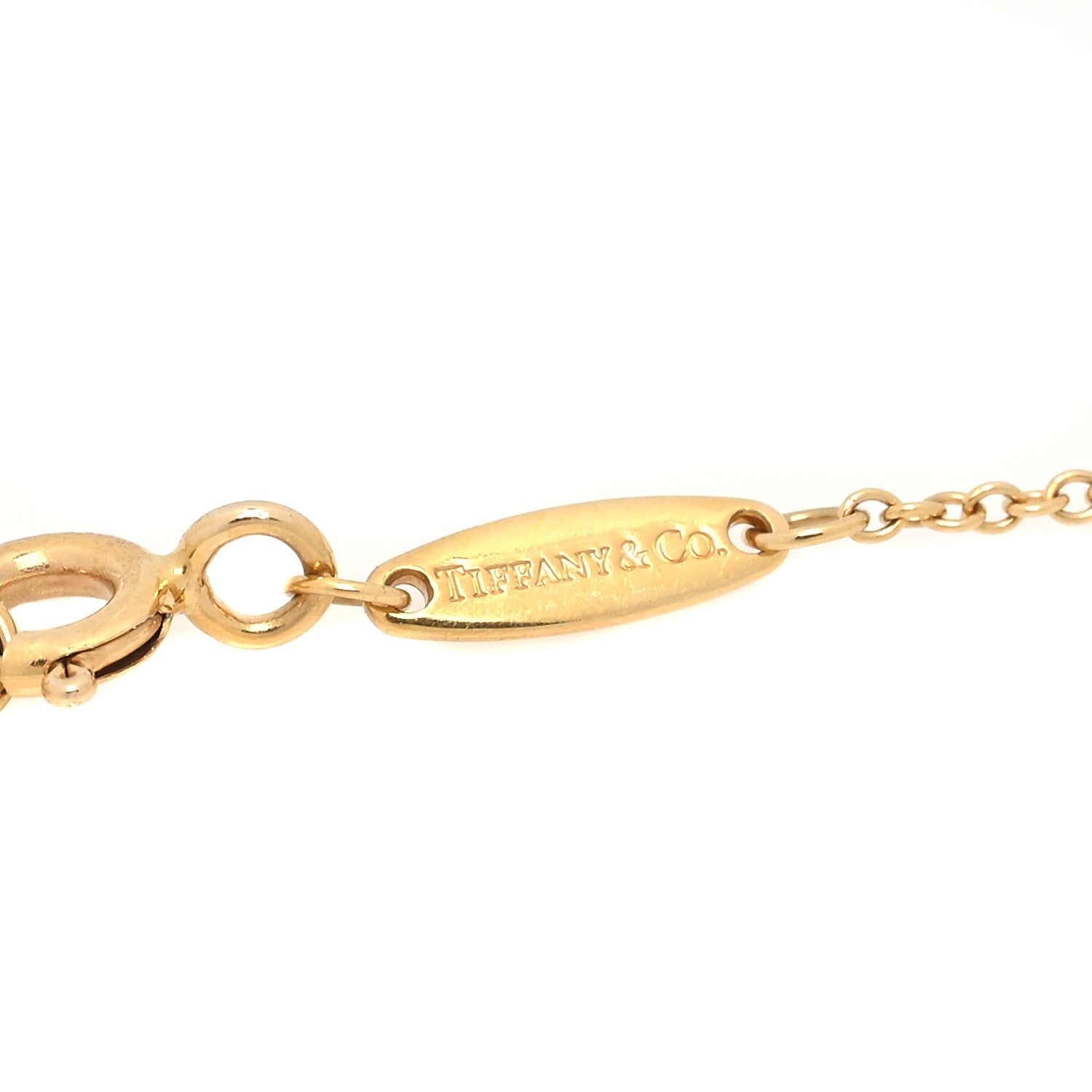 Tiffany 18K Yellow Gold Diamond .05ct Elsa Peretti Diamonds by the Yard Pendant Necklace 5 of 5