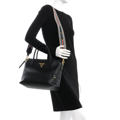 Prada Vitello Daino Shoulder Bag Nero Black 2 of 10