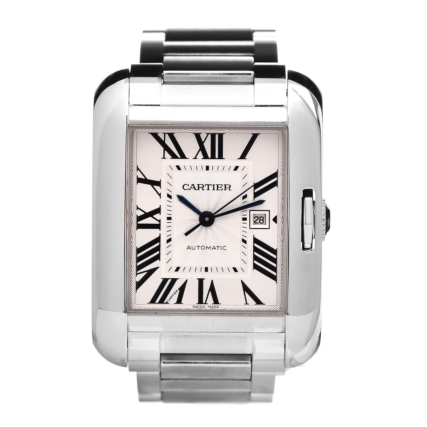 Cartier Stainless Steel 30mm Tank Anglaise Automatic Watch 1 of 6