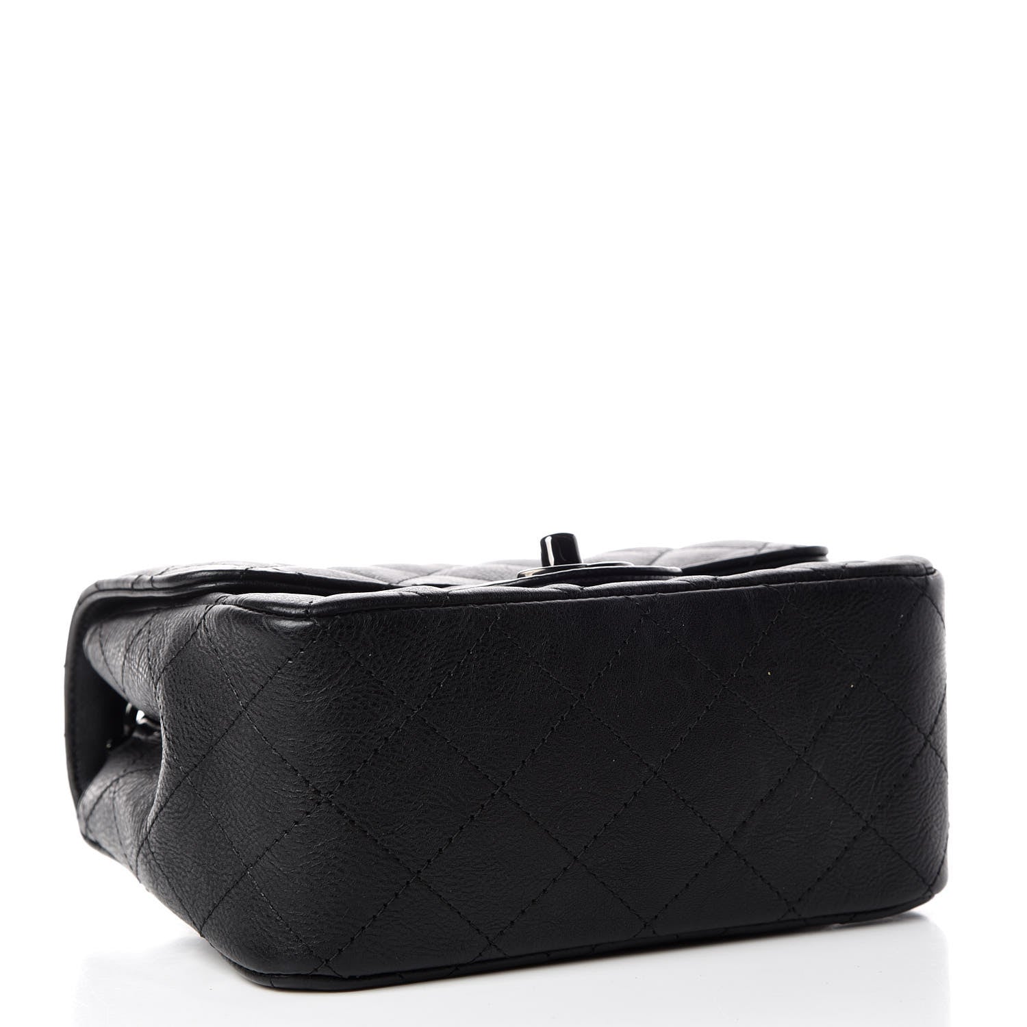 Chanel Crumpled Calfskin Quilted Mini Square Flap So Black 4 of 10