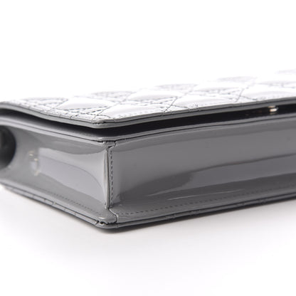 Christian Dior Patent Cannage Lady Dior Clutch Grey Stone 5 of 10