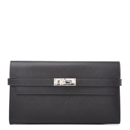Hermes Epsom Kelly Longue Wallet Black 1 of 8