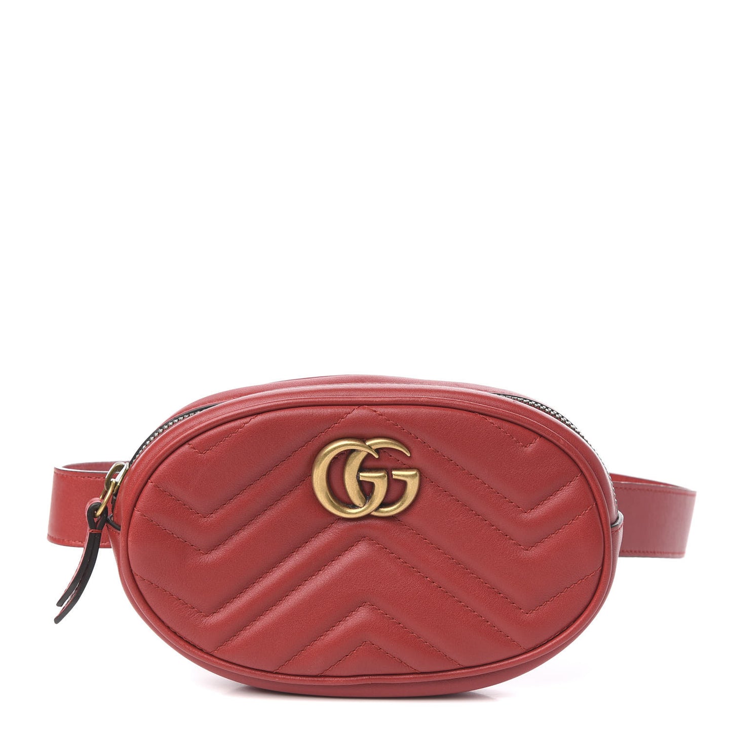 Calfskin Matelasse GG Marmont Belt Bag 75 30 Hibiscus Red