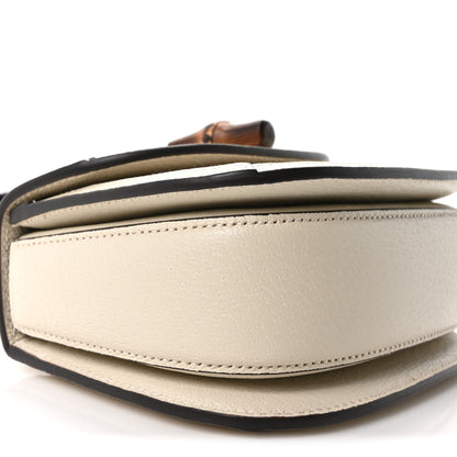 Gucci Monogram Jumbo GG Textured Dollar Calfskin Web Small Bamboo 1947 Top Handle Bag Off White 9 of 10