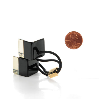 Louis Vuitton Swarovski Crystal Resin Inclusion Hair Cubes Black 2 of 4