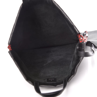 Gucci Calfskin Logo Drawstring Backpack Black 6 of 11