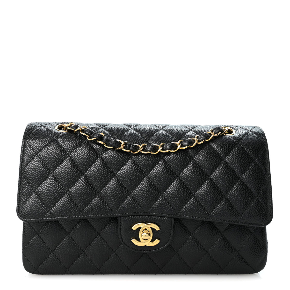 Chanel Caviar Quilted Medium Double Flap Black 1 of 10