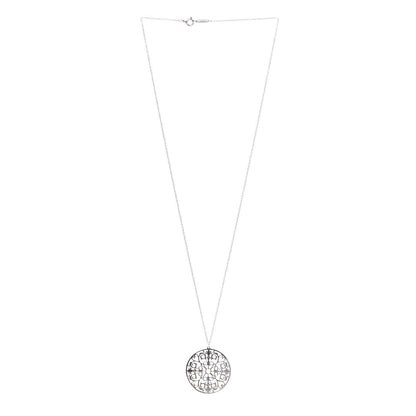 Tiffany Sterling Silver Enchant Round Medallion Pendant Necklace 3 of 6